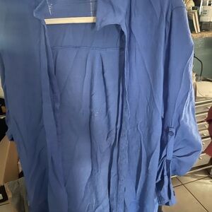 Women’s Blue button down shirt